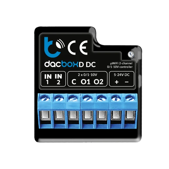 Zdjęcie produktu: Moduł dwukanałowego sterownika/zadajnika - dacBoxD DC