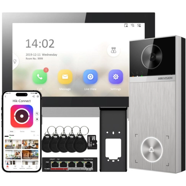 Zdjęcie produktu: Zestaw wideodomofonowy DS-KIS613-S