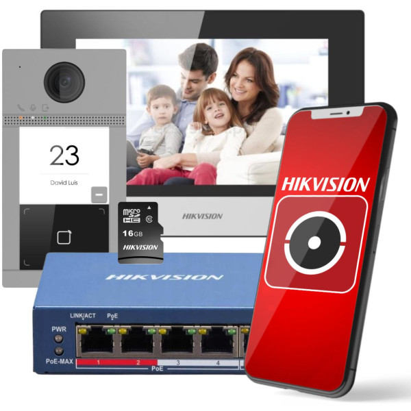 Zdjęcie produktu: Zestaw wideodomofonu HIKVISION DS-KIS604-S(C)(O-STD)